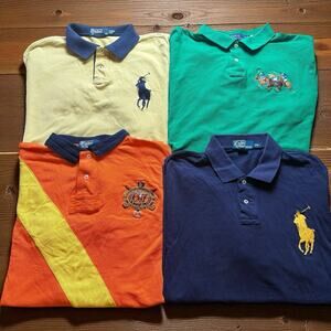 Lot of 4 Polo Ralph Lauren Short Sleeve Polo Shirts Men’s XXL Big Pony